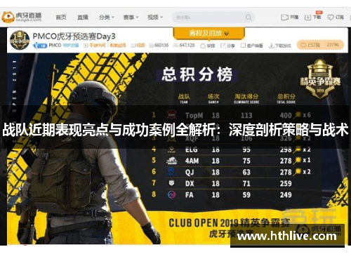 战队近期表现亮点与成功案例全解析：深度剖析策略与战术